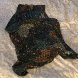 “Peacock” patterned maxi dress